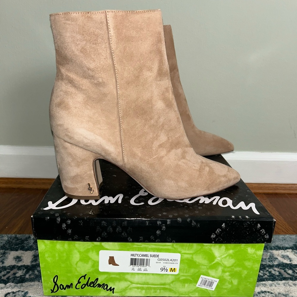 Sam Edelman - Hilty Boot In Camel Suede; Size 9.5 - image 3